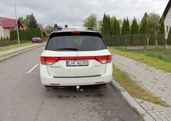Honda Odyssey cena 92500 przebieg: 187000, rok produkcji 2015 z Hrubieszów małe 596
